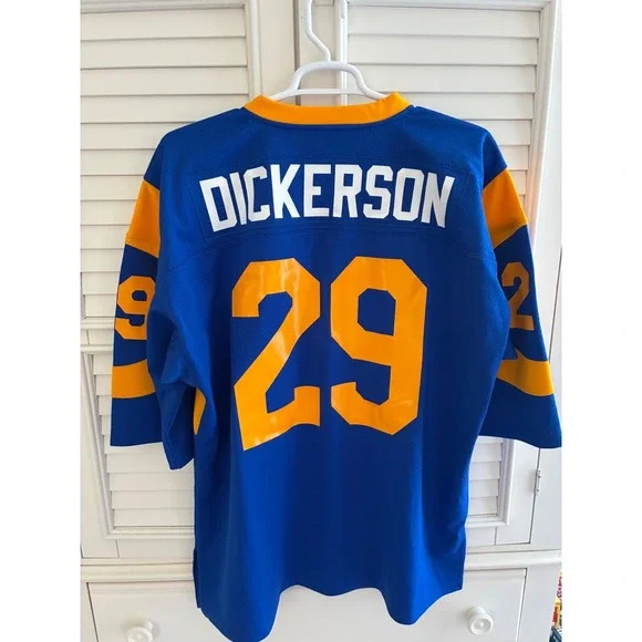 Men's 2XL NWOT Mitchell & Ness LA Rams Eric Dickerson Authentic Throwback Jersey - Picture 2 of 11
